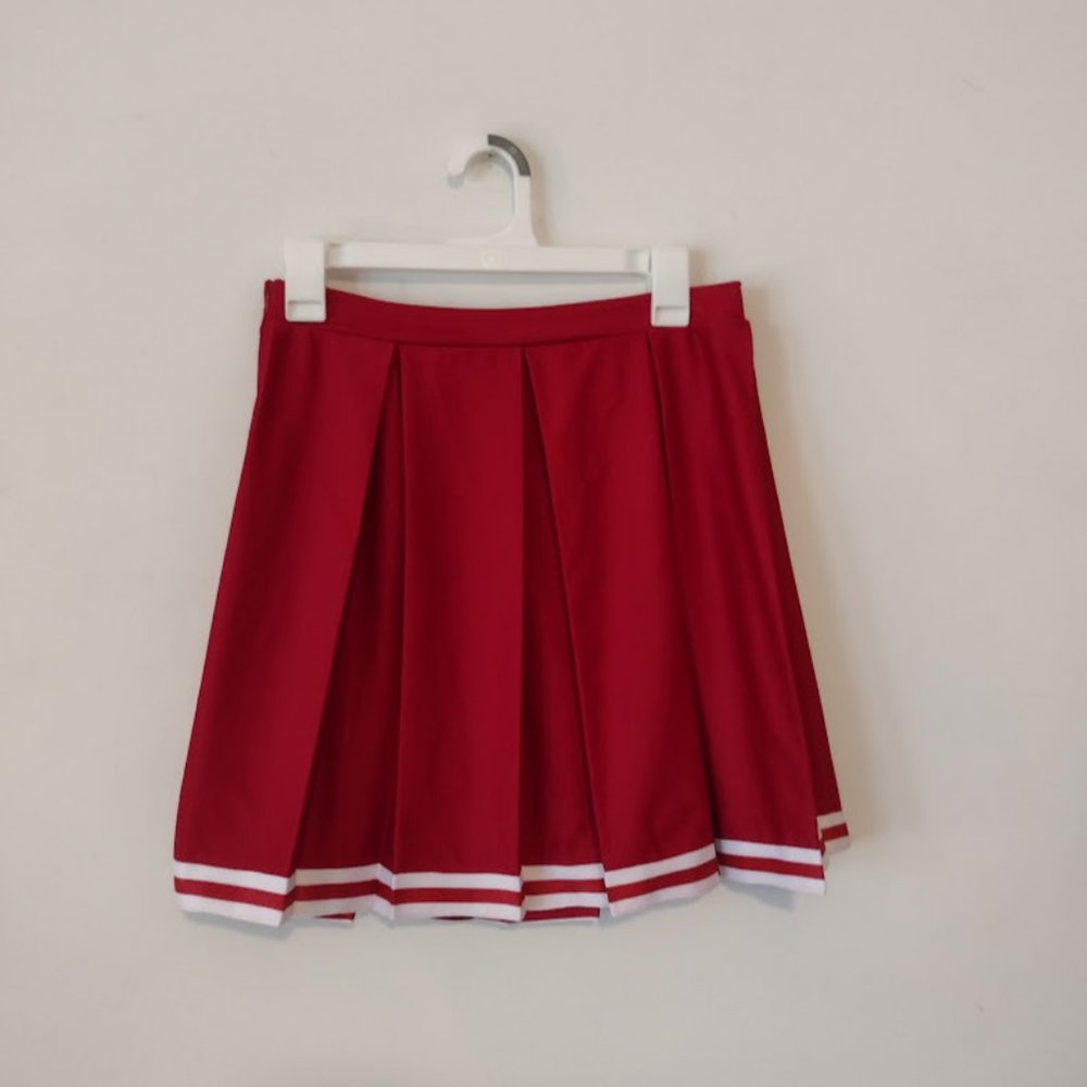 Red Pleated Cheer Skirt